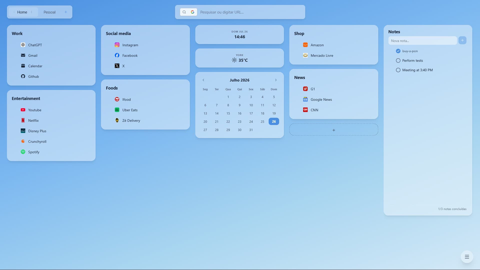 Prismi extension preview showing organized boards of bookmarks